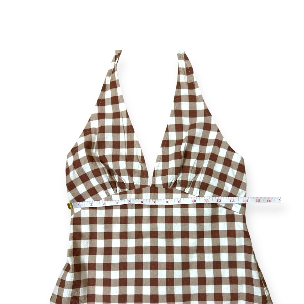 Free People Cecil Mini Gingham Halter Dress Size XS NWT - Picture 12 of 16